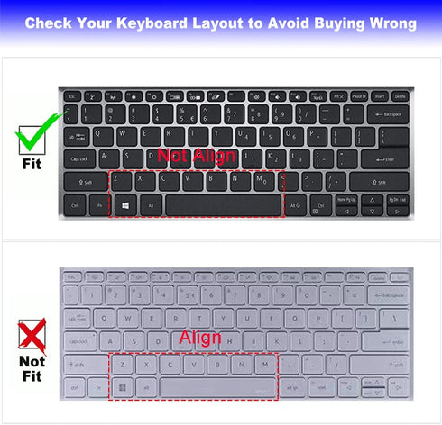 Keyboard Cover for Acer Swift 3 SF314-43/42 SF314-59/53/54/55/55G/56/57 14" |Swift 5 SF514-51/52T/52TP/53T/54T |Swift 1 SF113-31 SF114-32 |Acer Sp...